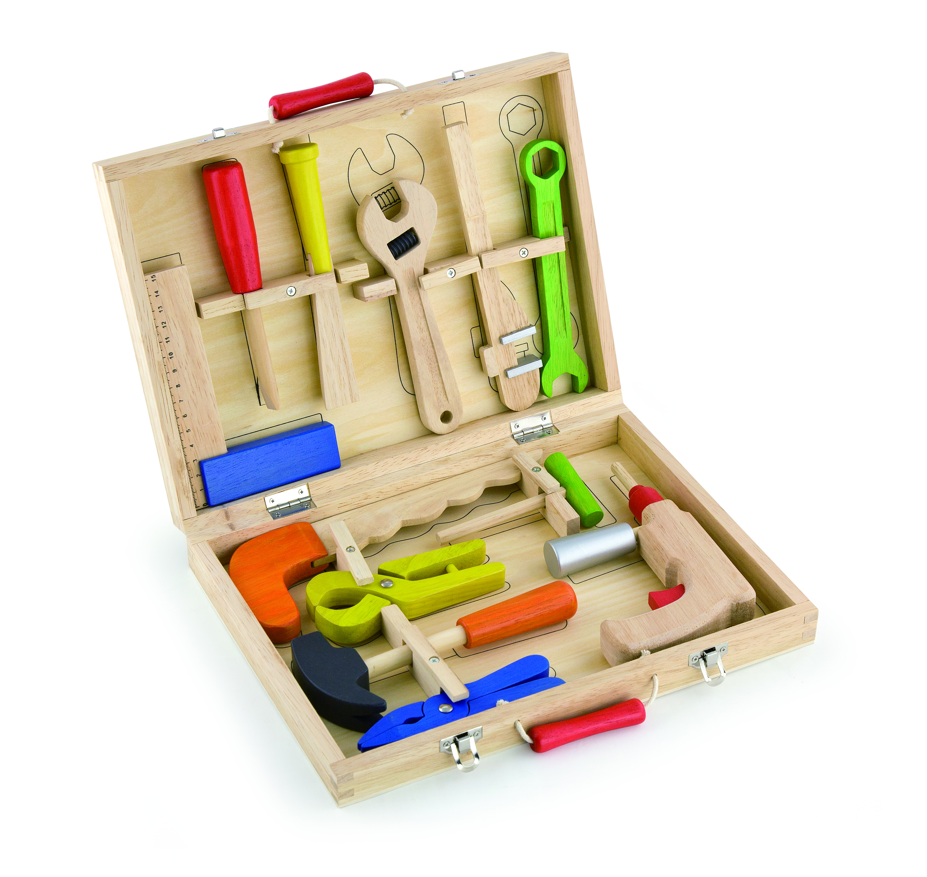 Viga Toys puidust mängutööriistade kast